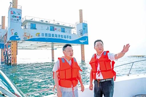 中华联合财险日照中心支公司为海洋牧场保障助力